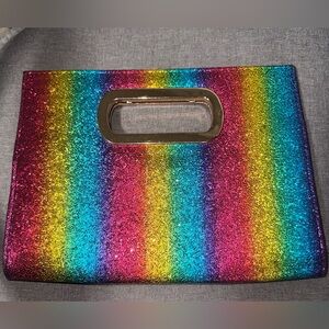 Multicolor Glitter Clutch Purse